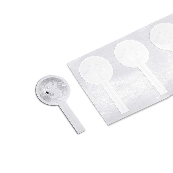 Compact 50 by 25 millimeter NXP NTAG 424 DNA TT NFC tamper evident label for secure product authentication