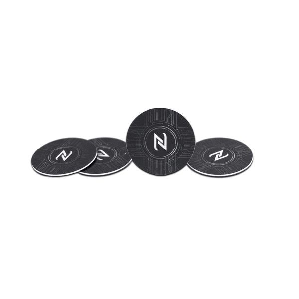 Compact and secure NFC mobile tag with MIFARE Ultralight C chip designed for reliable performance on metal surfaces.