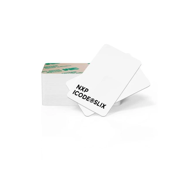HF RFID PET Tag with strong adhesive backing and NXP ICODE SLIX chip for versatile surface applications