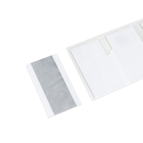 Detailed structure of the Flexible Printable UHF On-Metal Label with PET, aluminum foil, and foam layers