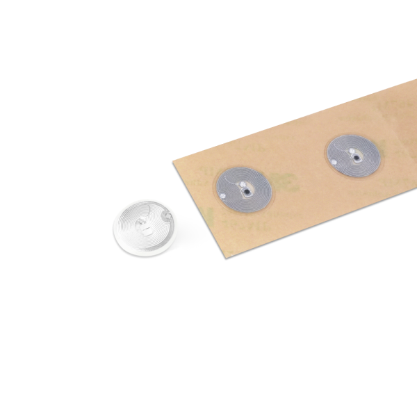 Durable and lightweight HF NFC Label 17 mm with strong adhesive for reliable attachment.