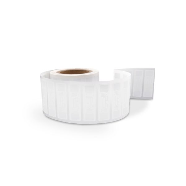 74 24 mm UHF RFID label optimized for fast encoding and broad system compatibility.