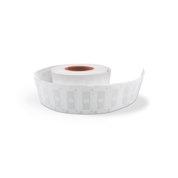 Washable Smart Textile RFID Tag with dotted sewing lines for easy integration.