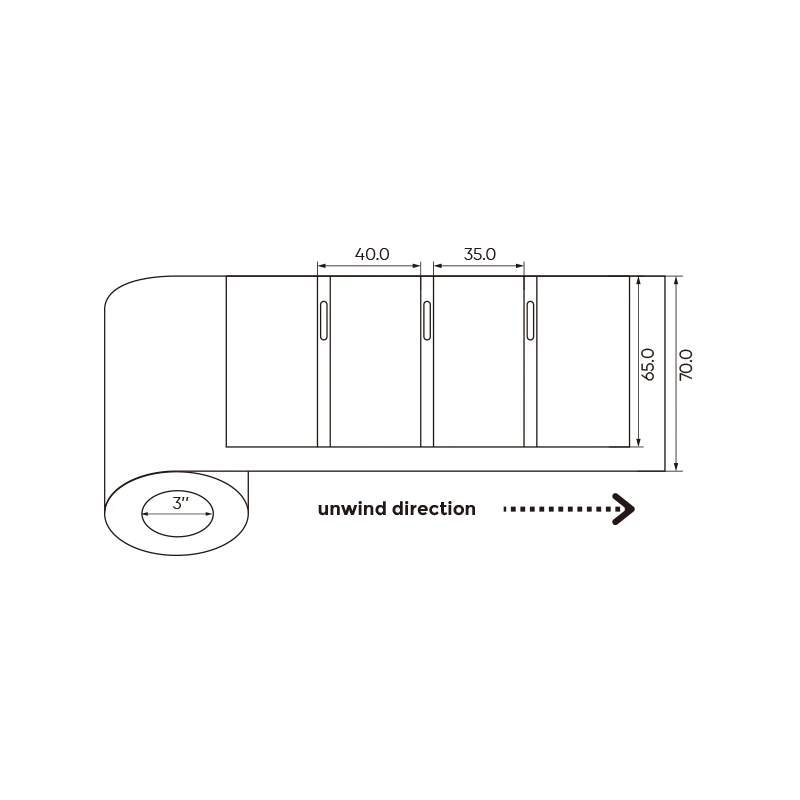 UHF RFID Label 65 35 1 mm RS-M730-OMPET-6535-detail UHF RFID Label - Flexible Printable On-Metal - PET Aluminum Foil Foam - Impinj M730 - 65 35 1 mm