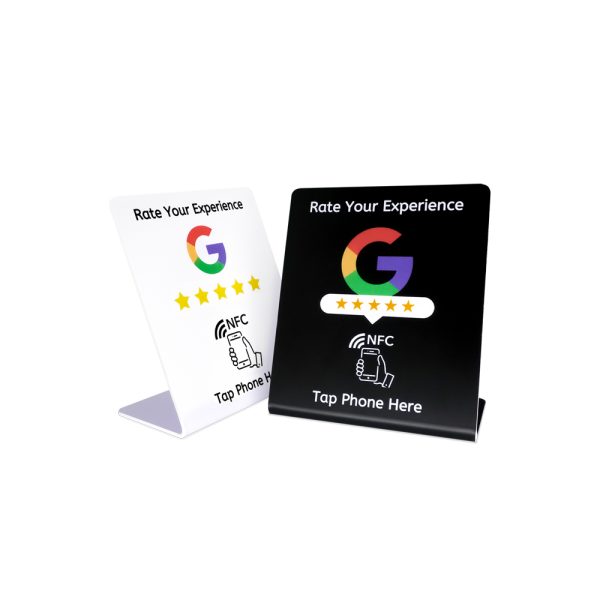 NTAG 213 NFC Review Card 85145 mm showing sleek PVC design.