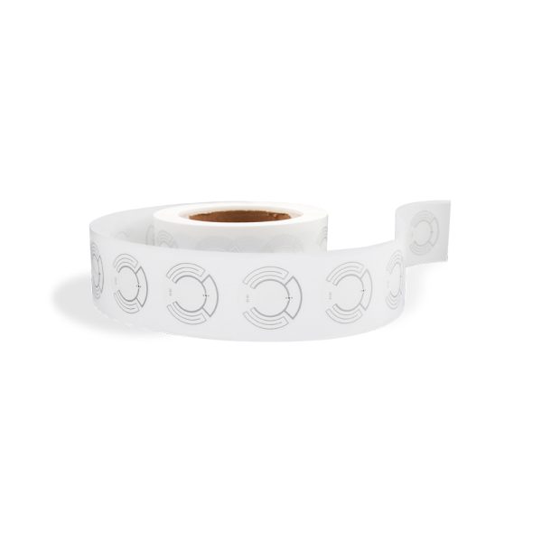 UHF RFID ラウンド型ウェットインレイ 38mm、Alien® Higgs® 9 チップ搭載