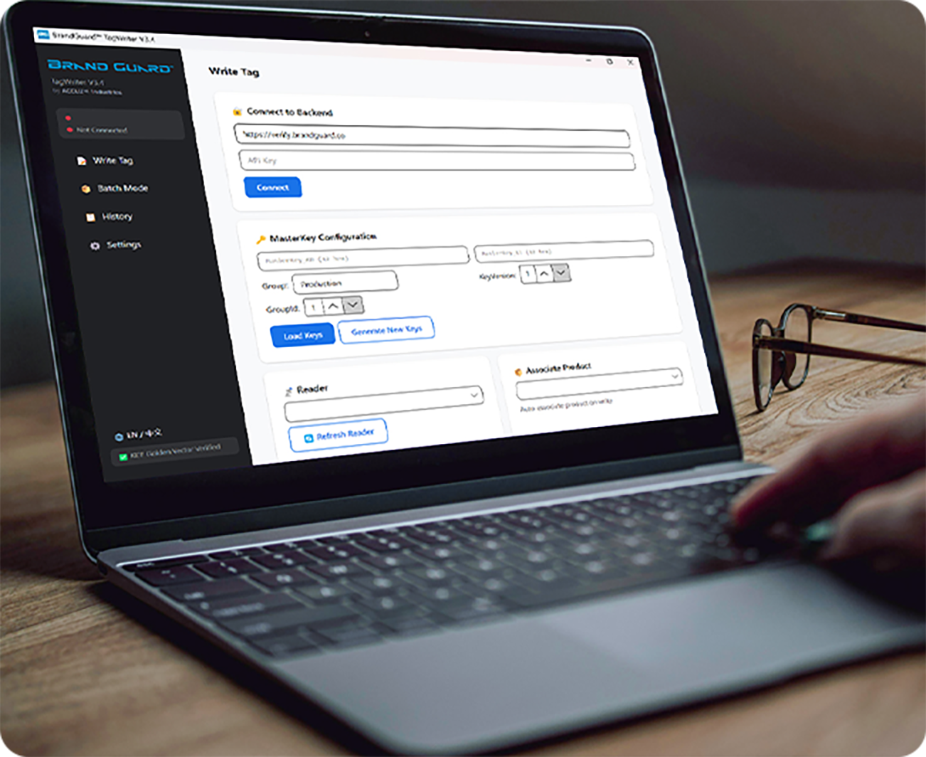 Product authentication solution dashboard