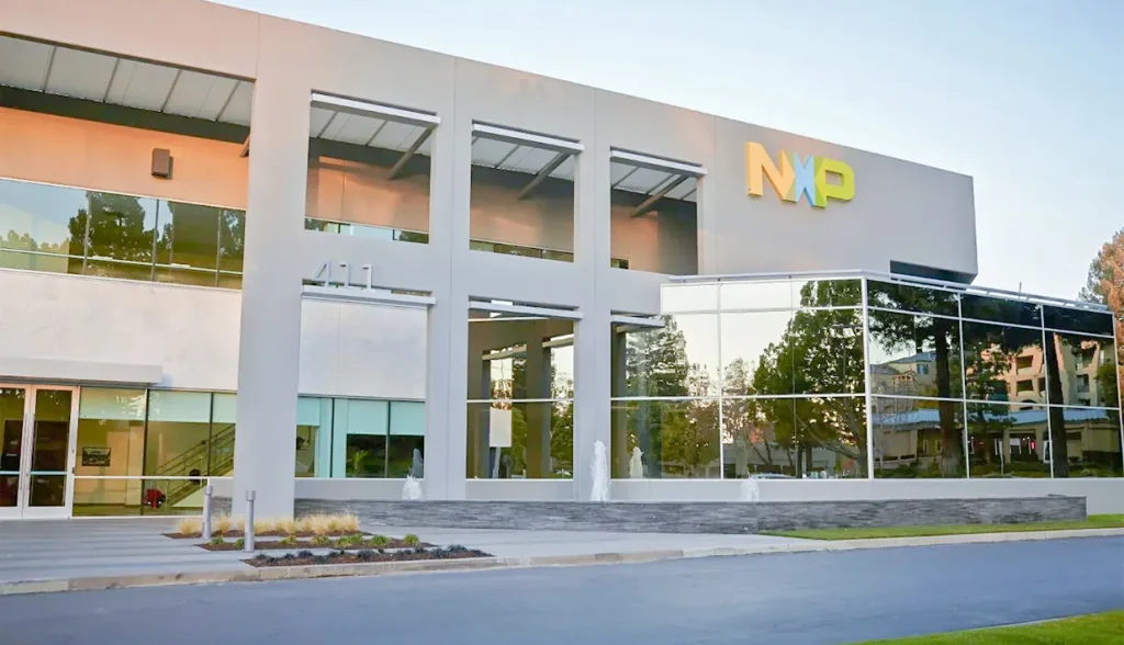 The exterior of an NXP building, a leading provider of NFC authentication solutions.